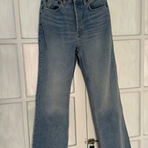 Re/Done wide-leg blue jeans